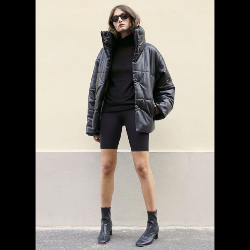 NVLT Women’s Faux Leather Puffer Coat*